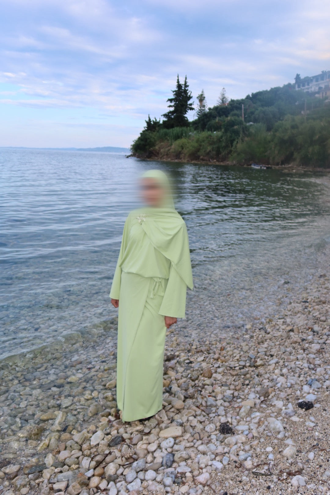 Burkini jupe 4 pièces vert