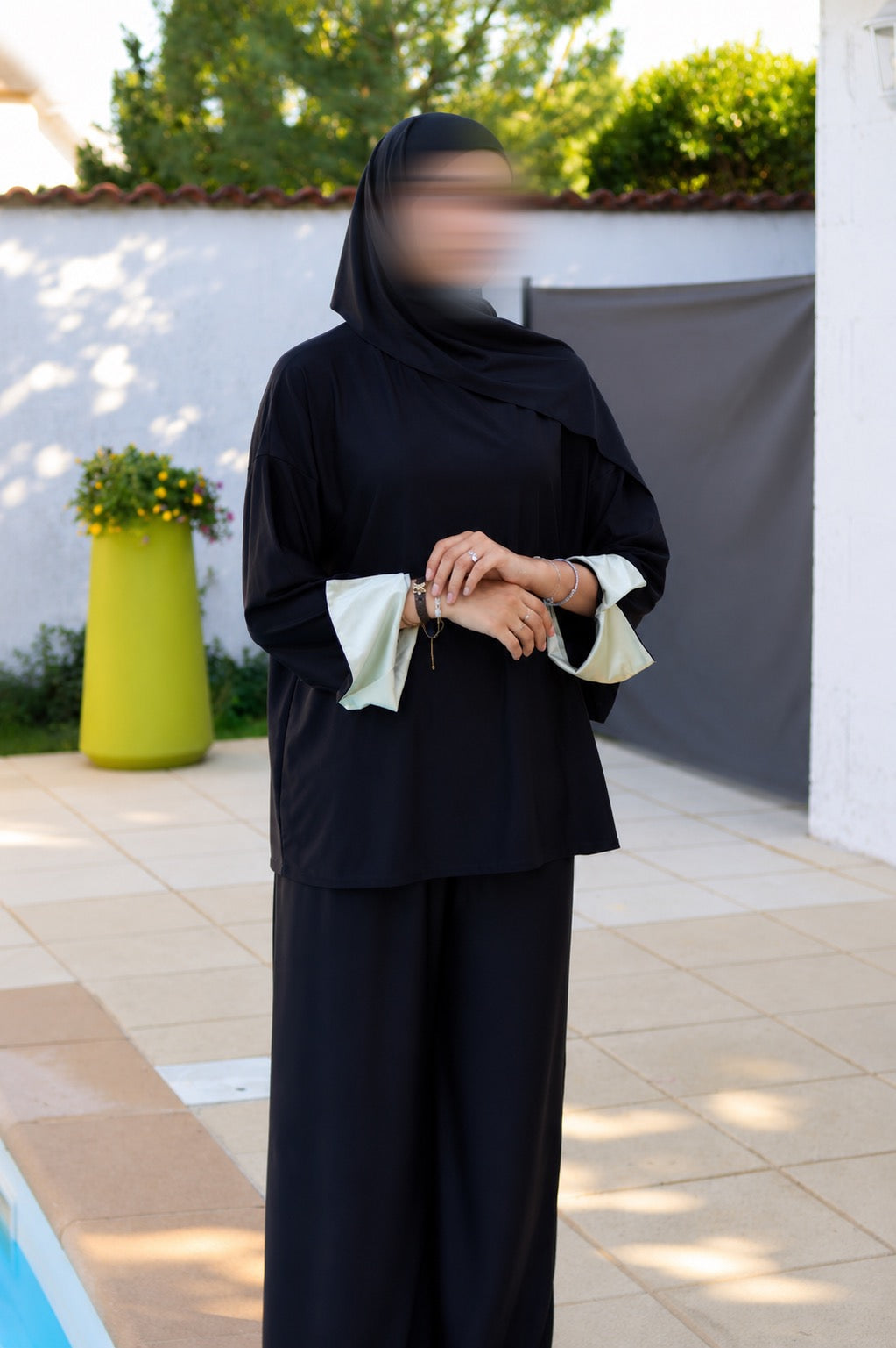 Burkini manches vertes