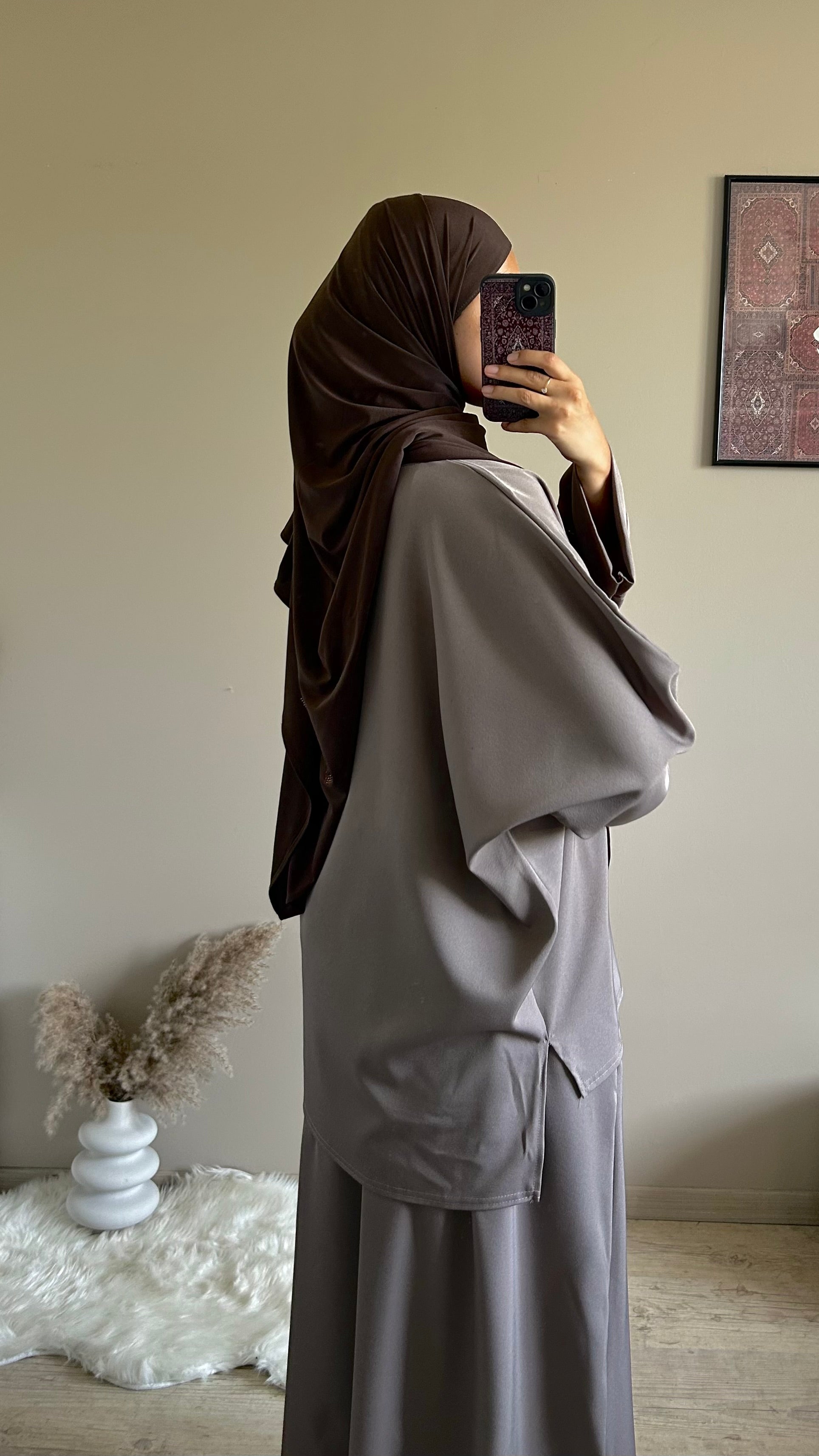 Ensemble jupe ample taupe