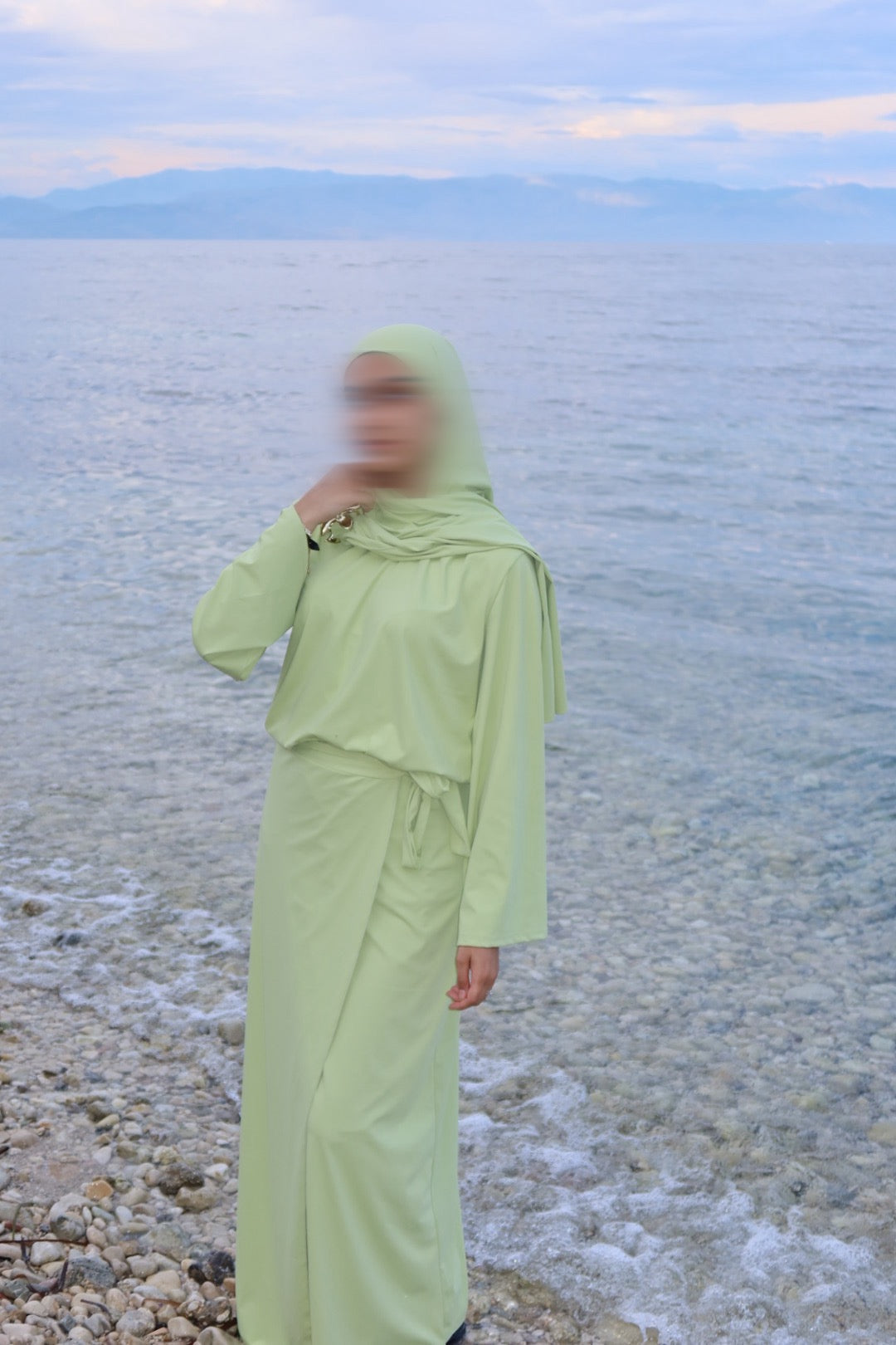 Burkini jupe 4 pièces vert