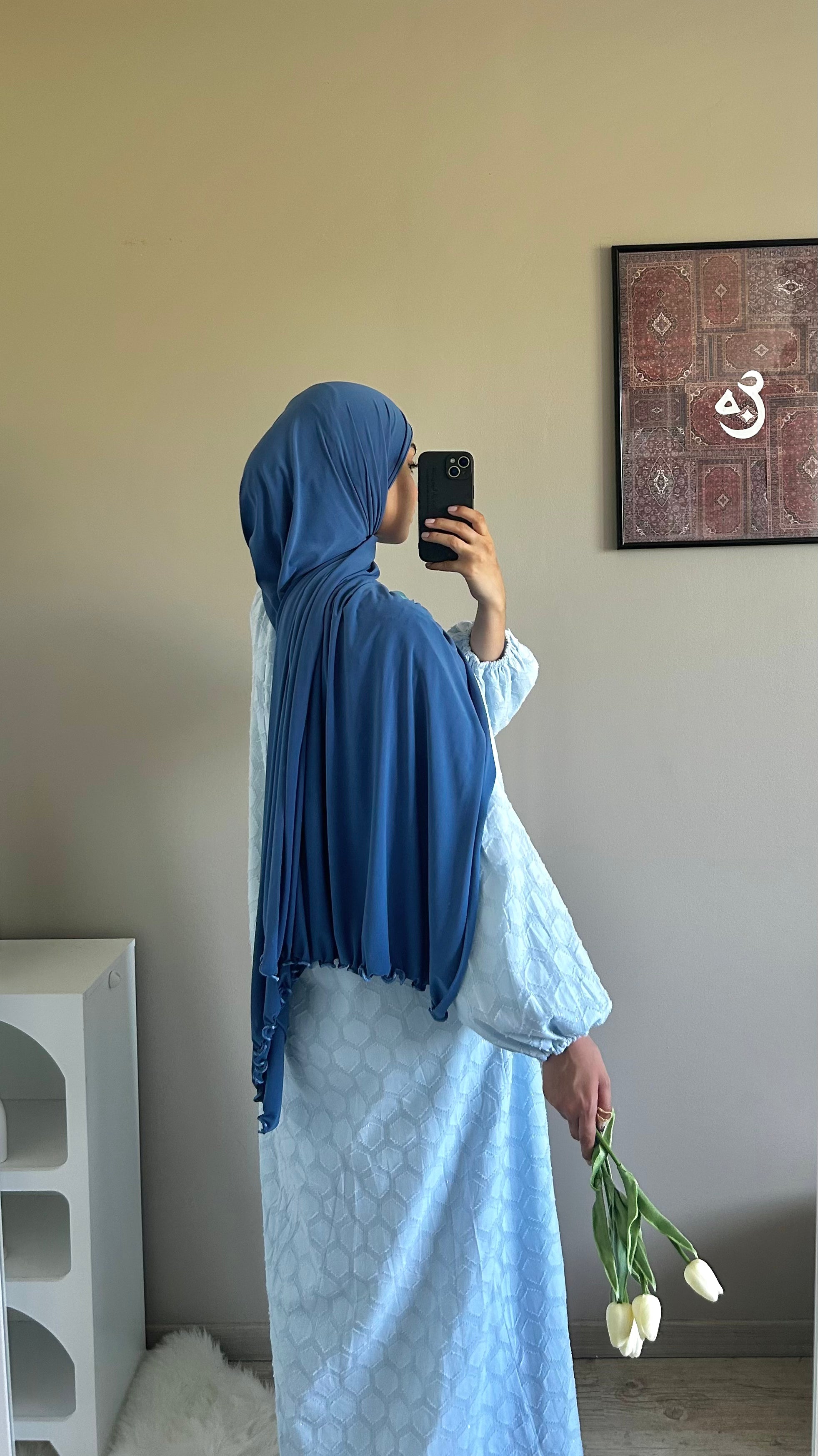 Robe Bleu Ciel – Effet Ruche